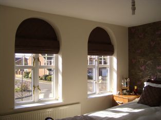 Tailored roman blinds